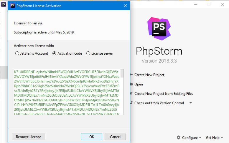 Phpstorm license server
